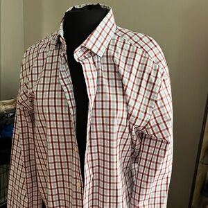 J. Crew Red and White Plaid Button Down Shirt